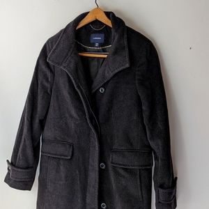 Lands End wool/ cashmere coat